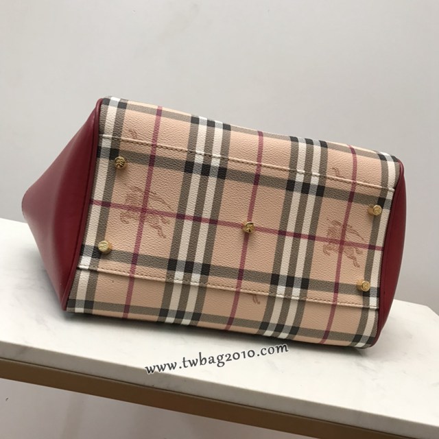 Burberry專門店新款格紋肩背托特包 巴寶莉經典購物袋 yxb1440
